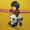 yokoyokokawa, Cheerful Feeling, 2010, Acrylic on paper, wood panel, 116.7x116.7cm